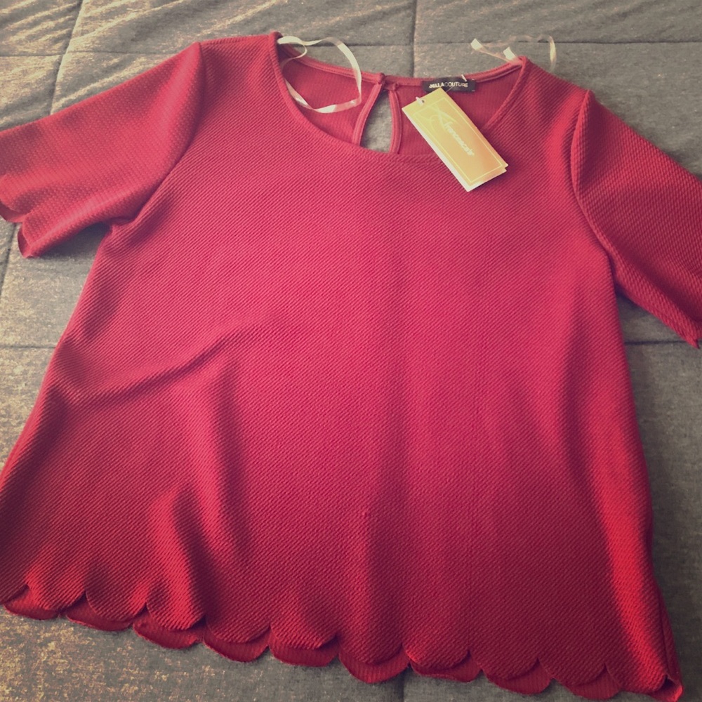 Burgundy top